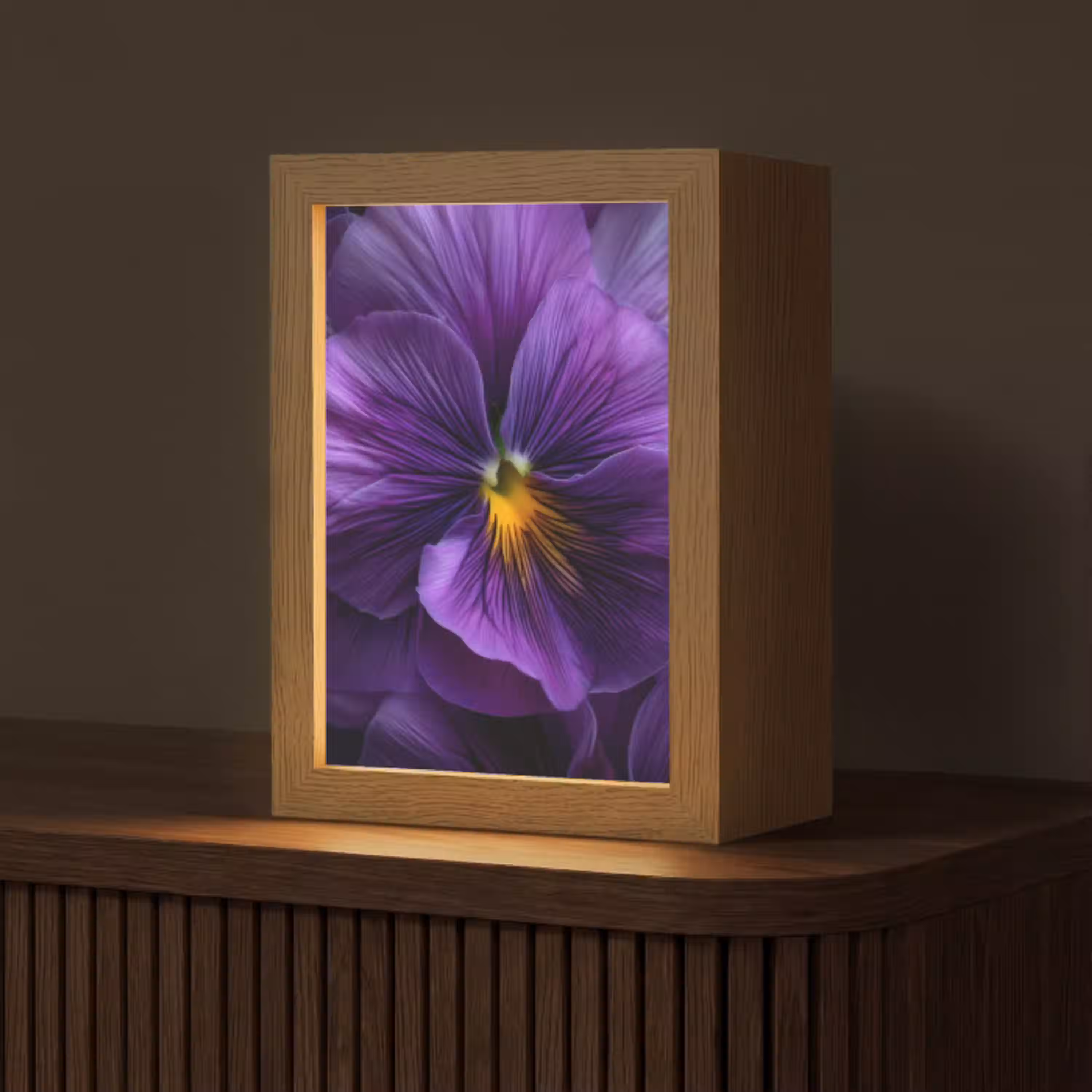 Paars - Viool - Diepte Light Box met kabel (Tafellamp) klein -z3d_website