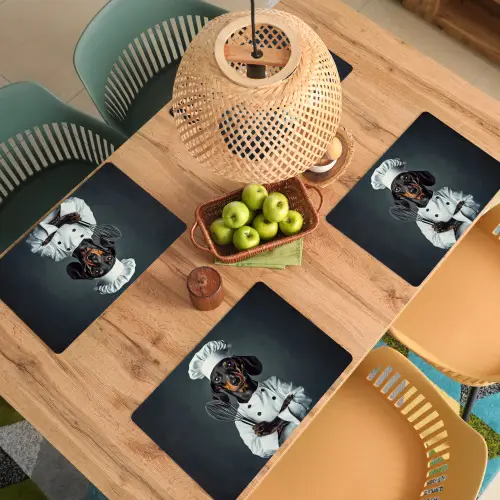 Hond - Garde - Kok Placemat vinyl groot -zzsfeer5_Kitchenyeah-website
