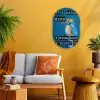 Vogel - Decoratie - Ijsvogel - Blauw Wandcirkel Ovaal Forex klein -sfeer4