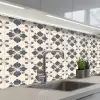 Bladvorm - Klassiek - Kleurrijk keuken achterwand 2 middel 871 -3d_schuin