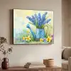Lavendelbloemen - Quote - Gieter Textielframe zwart klein -sfeer3
