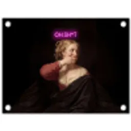 Quote - Neon - vrouw tuinposter los doek klein -3d