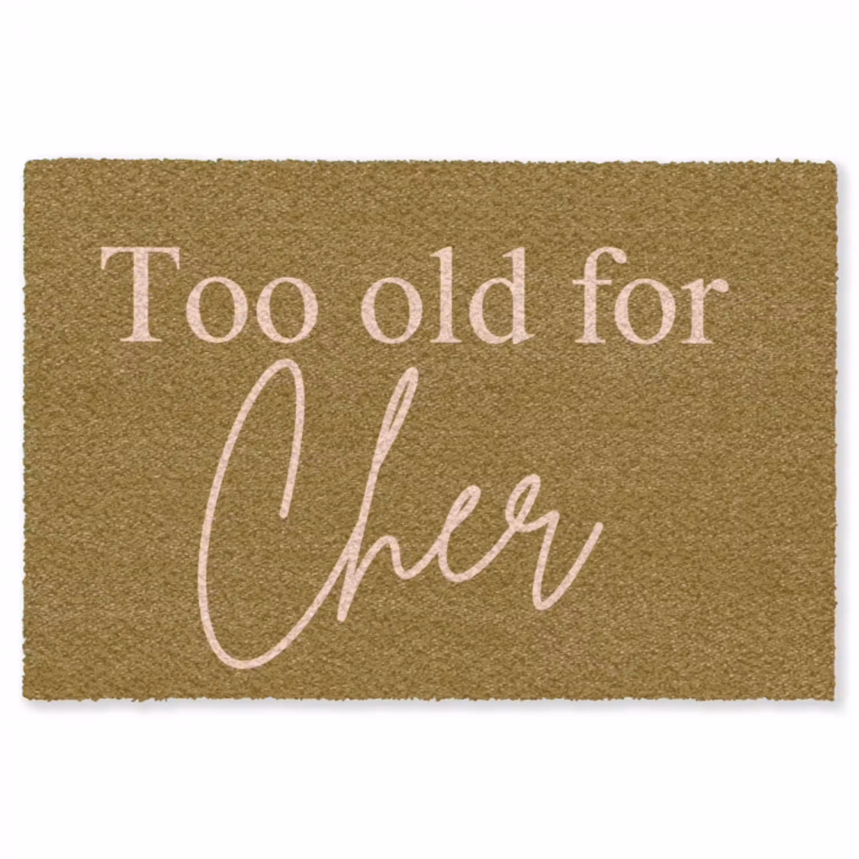 Groen - Too old for cher - Roze Vloerkleed Rechthoek klein -3d