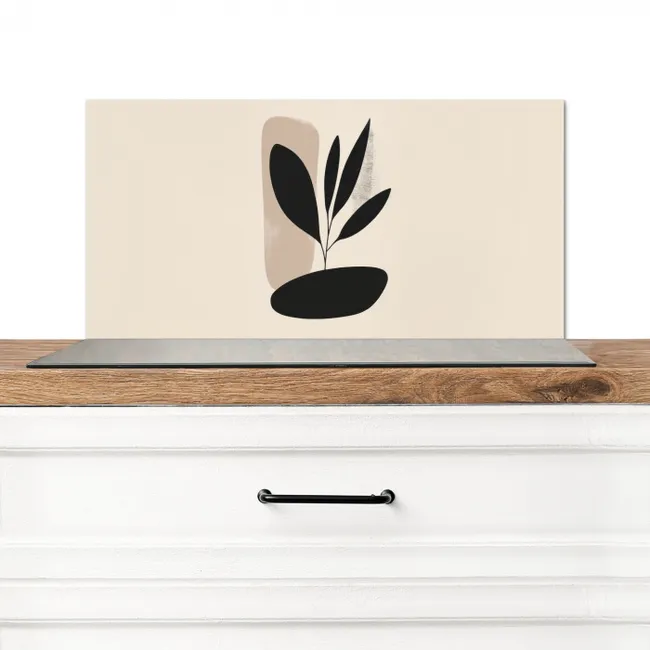 Plant - Beige - Japandi Spatscherm Aluminium klein -3d_zonderpan