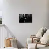 Bokshandschoenen - Muur - Duister - Zwart Tuinposter op houten frame 2 cm dik klein -sfeer1