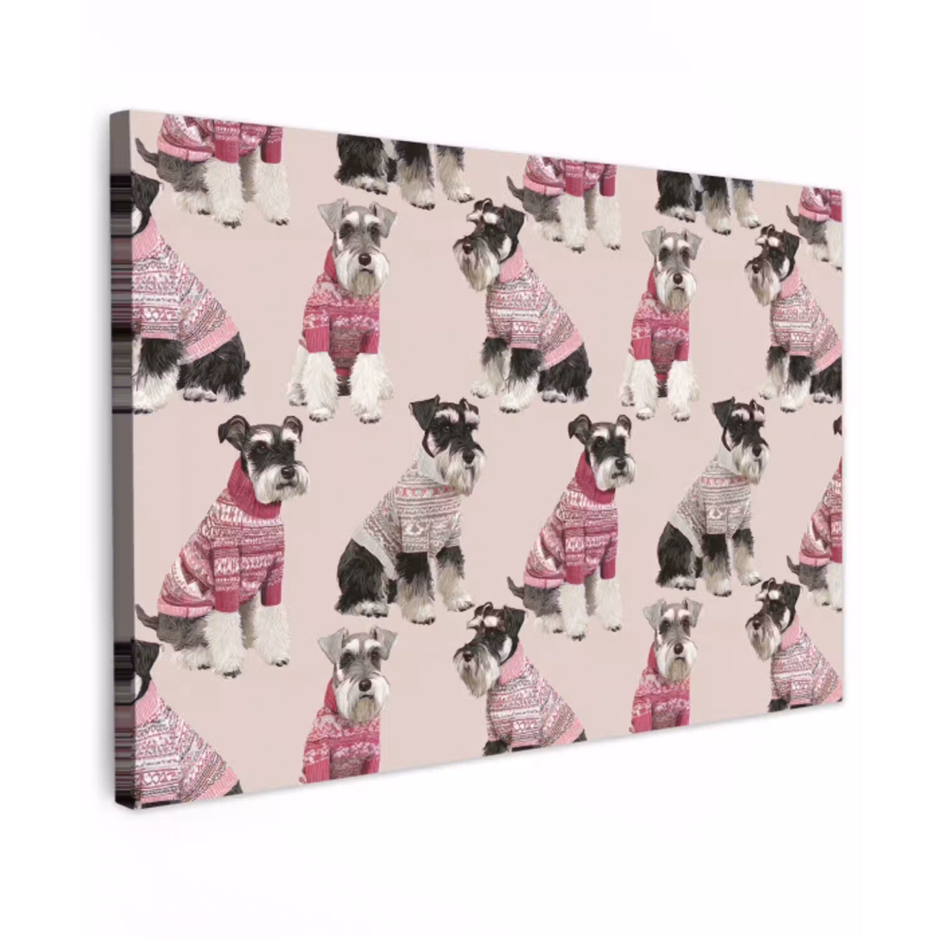 Honden - Truien - Rood Tuinposter op houten frame 2 cm dik klein 845 -3d