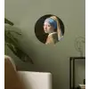 Meisje met de Parel - Schilderij van Johannes Vermeer Wandcirkel behangsticker klein -sfeer2