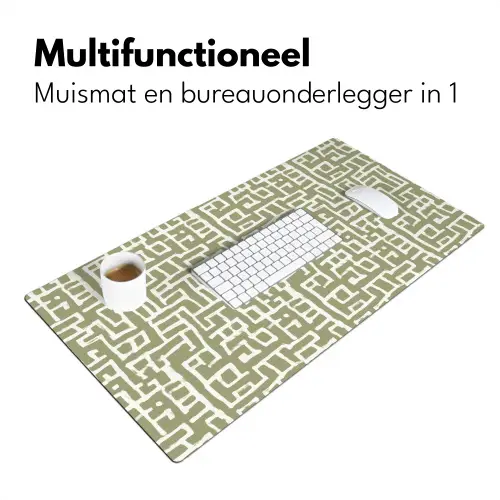 Grafisch - Patroon - Groen Muismat XXL klein 681 -sfeer4