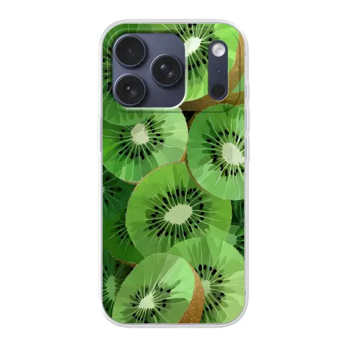 Kiwi - Groen - Pitten Telefoonhoesje iPhone 17 Pro klein -3d