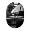 Chef - Garnering - Gerecht Wandcirkel Ovaal Forex klein -3d