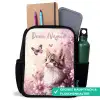 Kitten - Vlinders - Paars - Bloemen Rugzak - Zwart middel -inhoud_DE