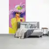Zonnebril - Vrouw - Jas - Veren fotobehang vinyl groot -slaapkamer