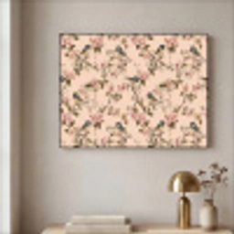 Bloesem - Koolmees - Roze Textielframe zwart klein 947 -sfeer2