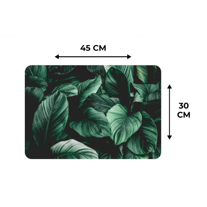 Jungle - Bladeren - Tropisch - Planten - Natuur Placemat vinyl groot -specs