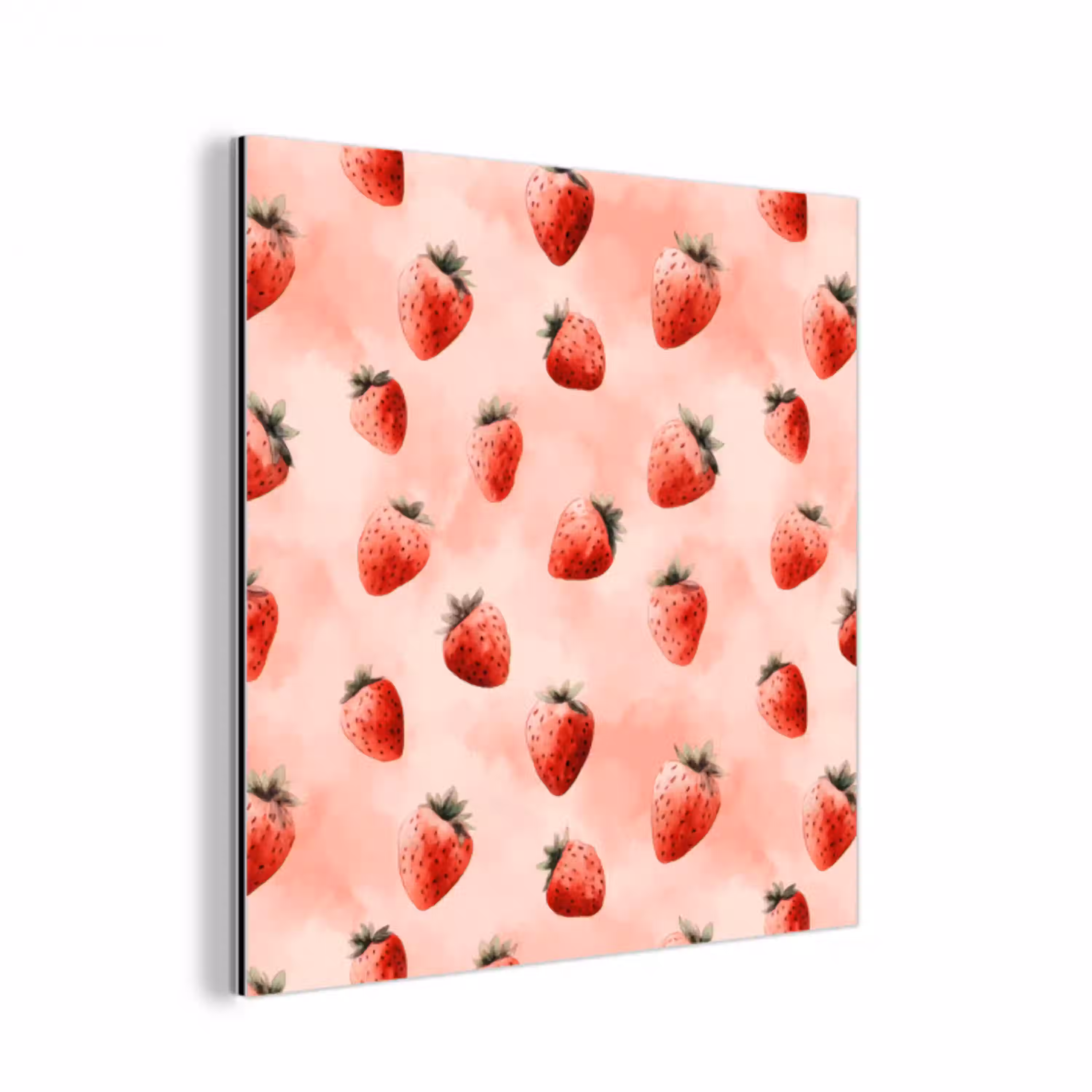 Aardbei - Patroon - Roze aluminium wit klein 46 -3d