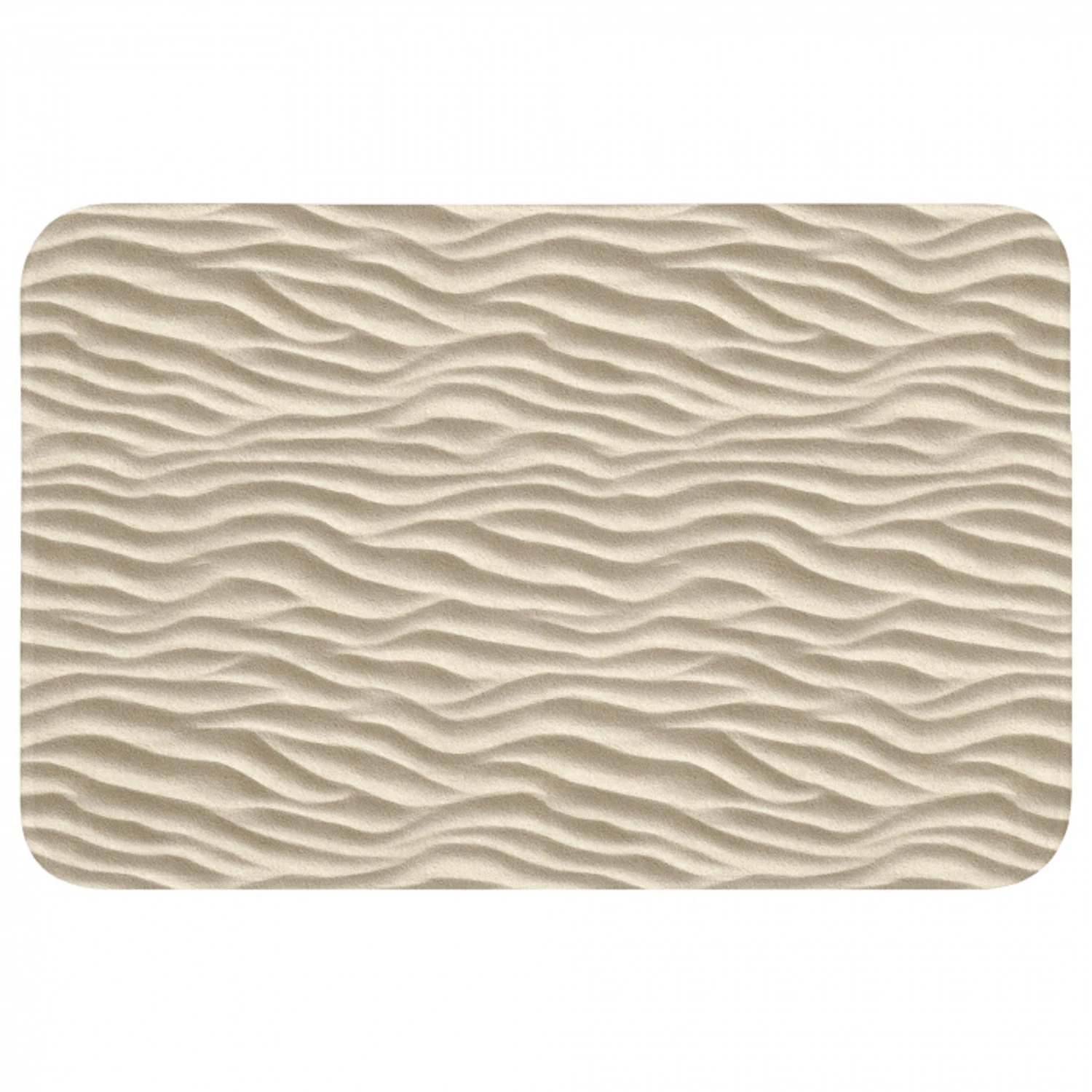 Zand - Golven - Beige Badmat klein 997 -3d