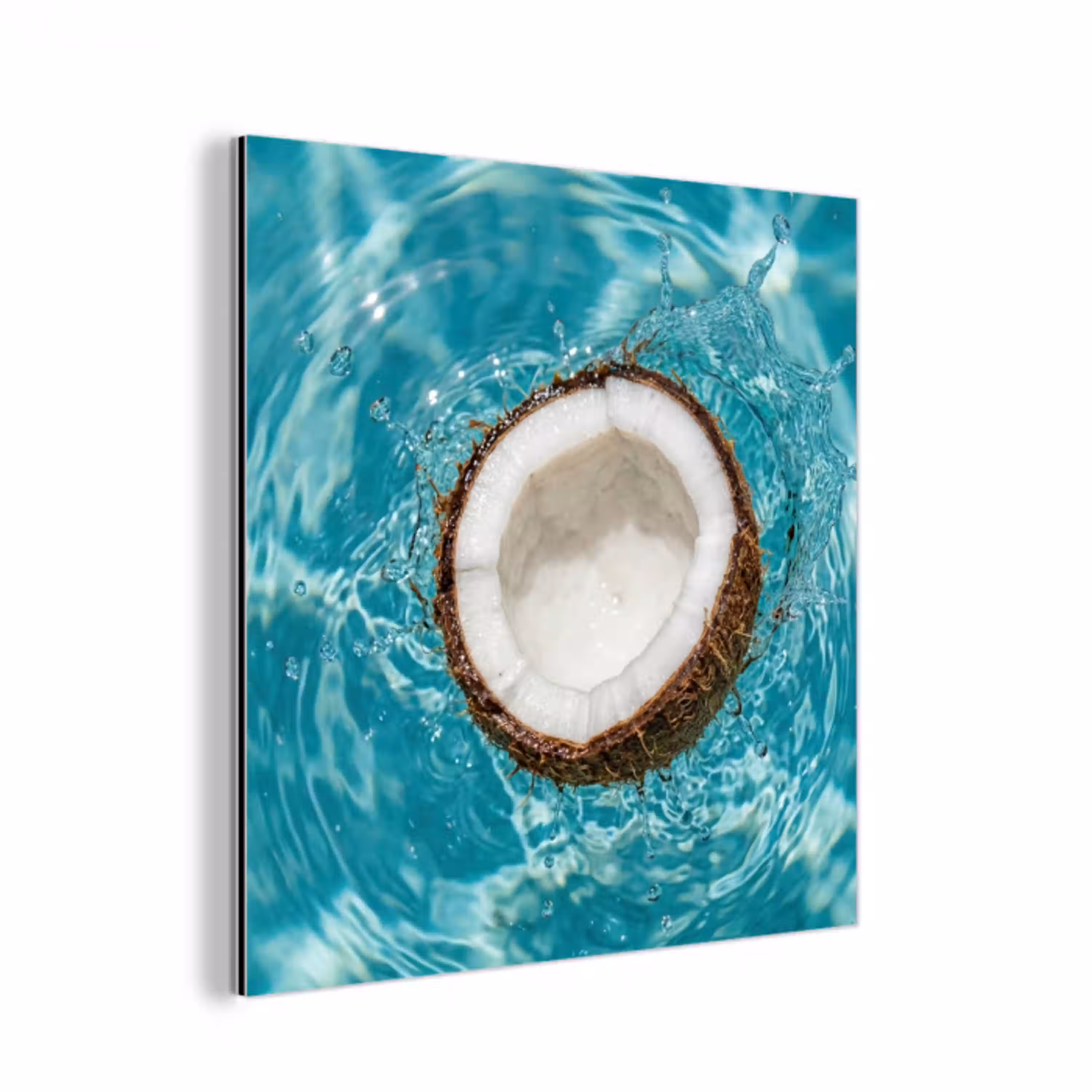 Kokosnoot - Water - Wit aluminium wit klein -3d