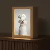 Hond - Wit - Kok Light Box met kabel (Tafellamp) klein -z3d_website