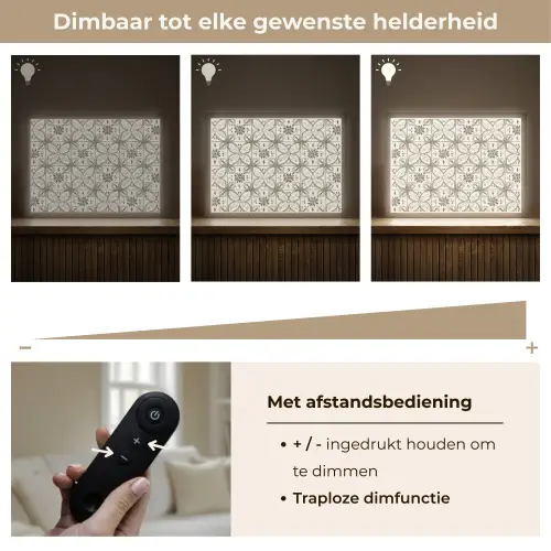 Antiek - Tegel - Beige Light Box met batterij (Wandlamp) middel 907 -USP_dimbaarNL
