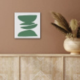 Abstract - Groen - Vormen - Modern aluminium wit klein -sfeer4