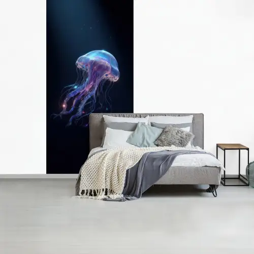 Tentakels - Kwal - Paars - Sprankeling fotobehang vinyl groot -slaapkamer