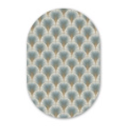 Waaier - Klassiek - Blauw Wandcirkel Ovaal Aluminium middel 839 -3d