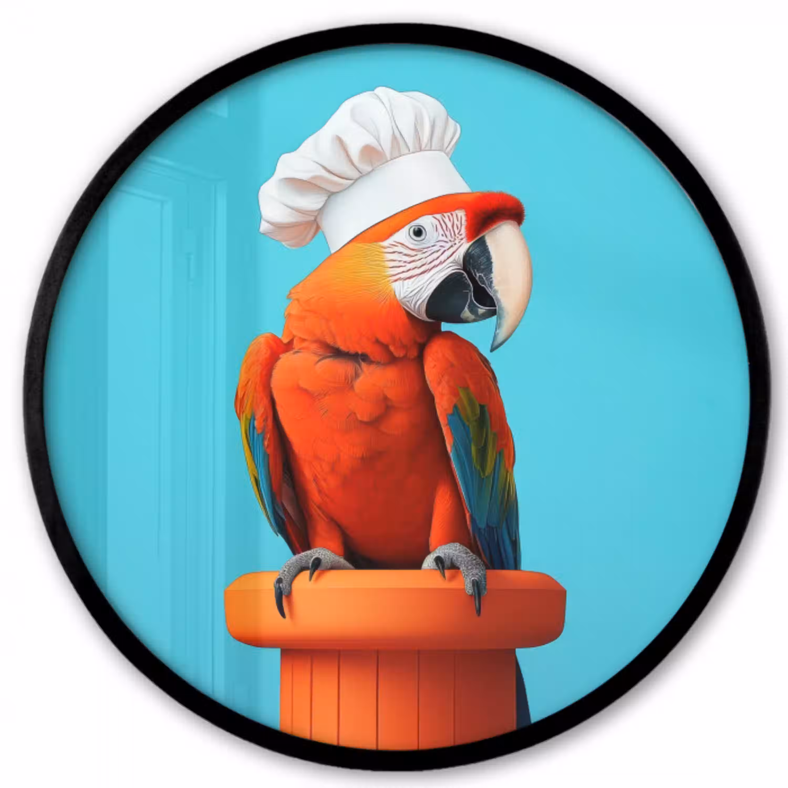 Ara - Koksmuts - Sokkel - Grappig Fotolijst rond zonder passe partout klein -3d