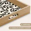 Elegant - Patroon - Zwart - Beige Dienblad Rechthoek middel 911 -USP_HandgreepNL