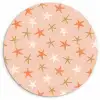 Zee - Dieren - Roze - Zeesterren Wandcirkel kunststof plaat 5mm dik klein 188 -3d