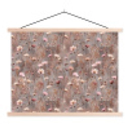 Bloemen - Wild - Pastel textielposter latten blank klein 122 -3d