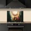 Hert - Geverfd - Gewei - Bruin keuken achterwand spatscherm klein -sfeer1