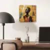 Vrouw - Ogen - Penseelstreken - Geel plexiglas 5mm klein -sfeer6