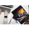 Vrouw - Gezicht - Verf - Kunstzinnig laptophoes neopreen klein -bureau