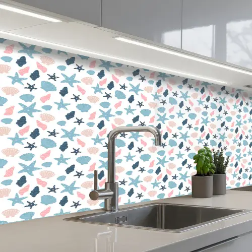 Klein - Oceaan - Rif - Multi keuken achterwand 2 middel 871 -3d_schuin