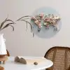 Wereldkaart - Rozen - Roze Wandcirkel plexiglas klein -sfeer4