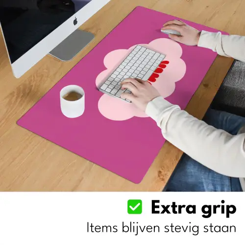 Girl power - Wolk - Roze Muismat XXL klein -sfeer3
