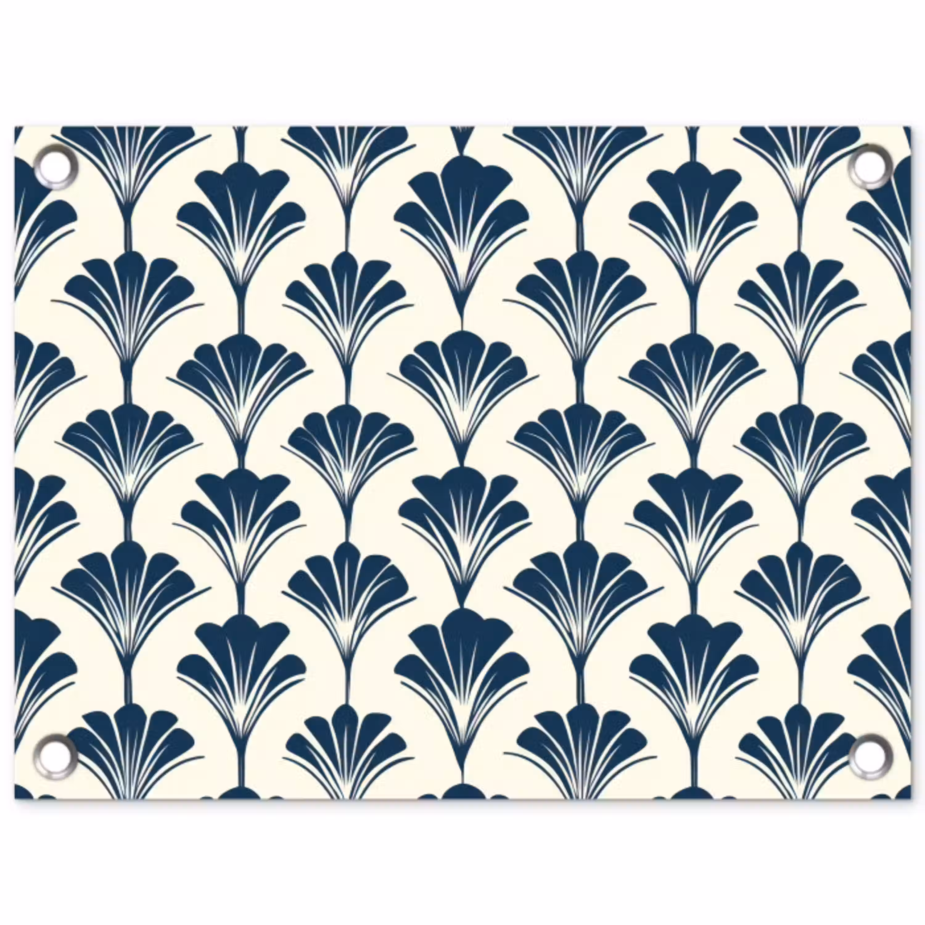 Klassiek - Motief - Blauw tuinposter los doek klein 239 -3d