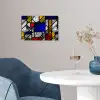 Mondriaan - Glas in lood - Oude Meesters - Kunstwerk - Abstract - Schilderij poster papier klein -sfeer3