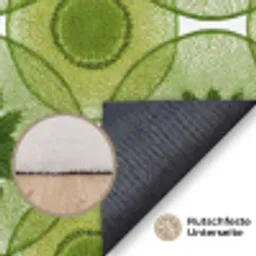 Cirkels - Patroon - Groen Vloerkleed Rechthoek klein 1091 -uniquesellingpoint_antislip_DE_DE