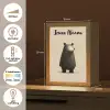 Beer - Donkerbruin - Minimalistisch Light Box met kabel (Kinderlampje) klein -USP_NL
