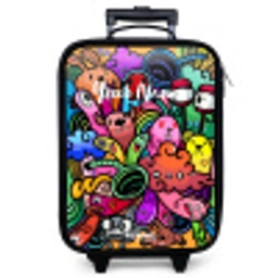 Vrolijke monsterchaos Kinderkoffer - Zwart klein -zzz_website3d