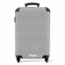 Grijze reptielenhuidstructuur NBS - Handbagage koffer - Volwassenen Unisex middel -productfoto_recht