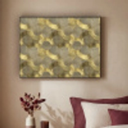 Modern - Geometrisch - Goud Textielframe zwart klein 947 -sfeer1