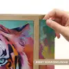 Tijger - Olieverf - Dieren - Kunst Light Box met batterij (Wandlamp) middel -USP_websiteprintNL