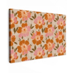 Bloemen - Motief - Retro Tuinposter op houten frame 2 cm dik klein 845 -3d
