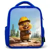 Billy Bouwhelm Kinderrugzak - Blauw middel -3d