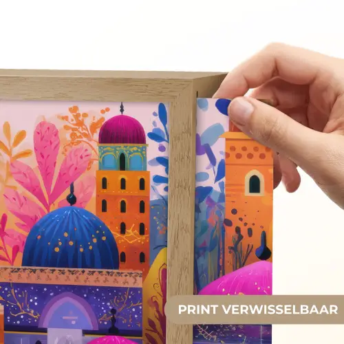 Kleurrijk paradijs - Levendig - Islamitisch Light Box met batterij (Wandlamp) middel -USP_websiteprintNL