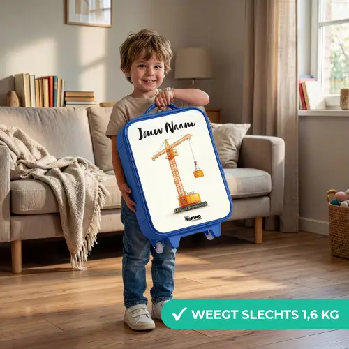 Torenkraan - Getekend - Oranje Kinderkoffer - Blauw klein -sfeer2_NL