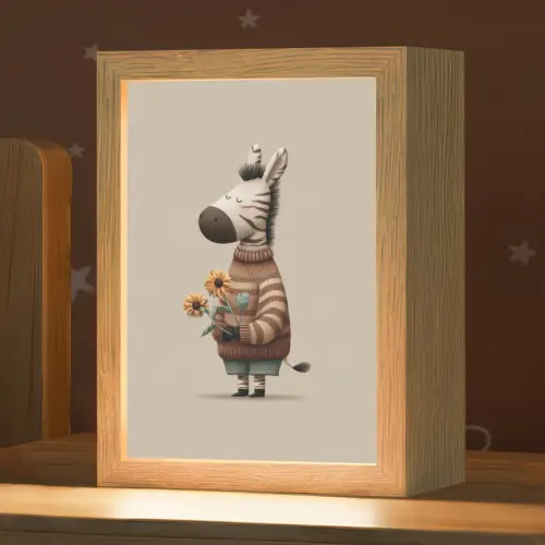 Zebra - Zonnebloemen - Warm Light Box met kabel klein -zzz_3d_website
