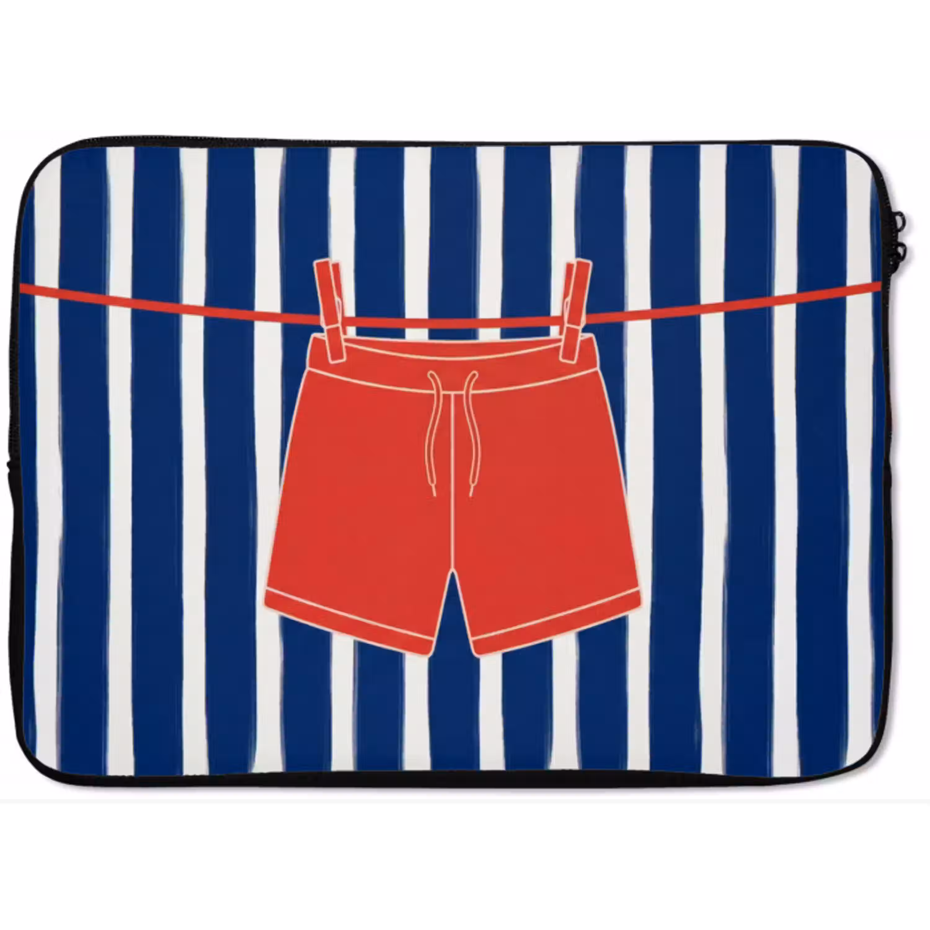 Shorts - Waslijn - Zomer - Illustratie - Rood laptophoes neopreen klein -zkaufland3dotto